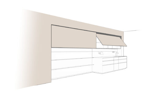 integrazione architettonica della cucina | Architectural integration of the kitchen