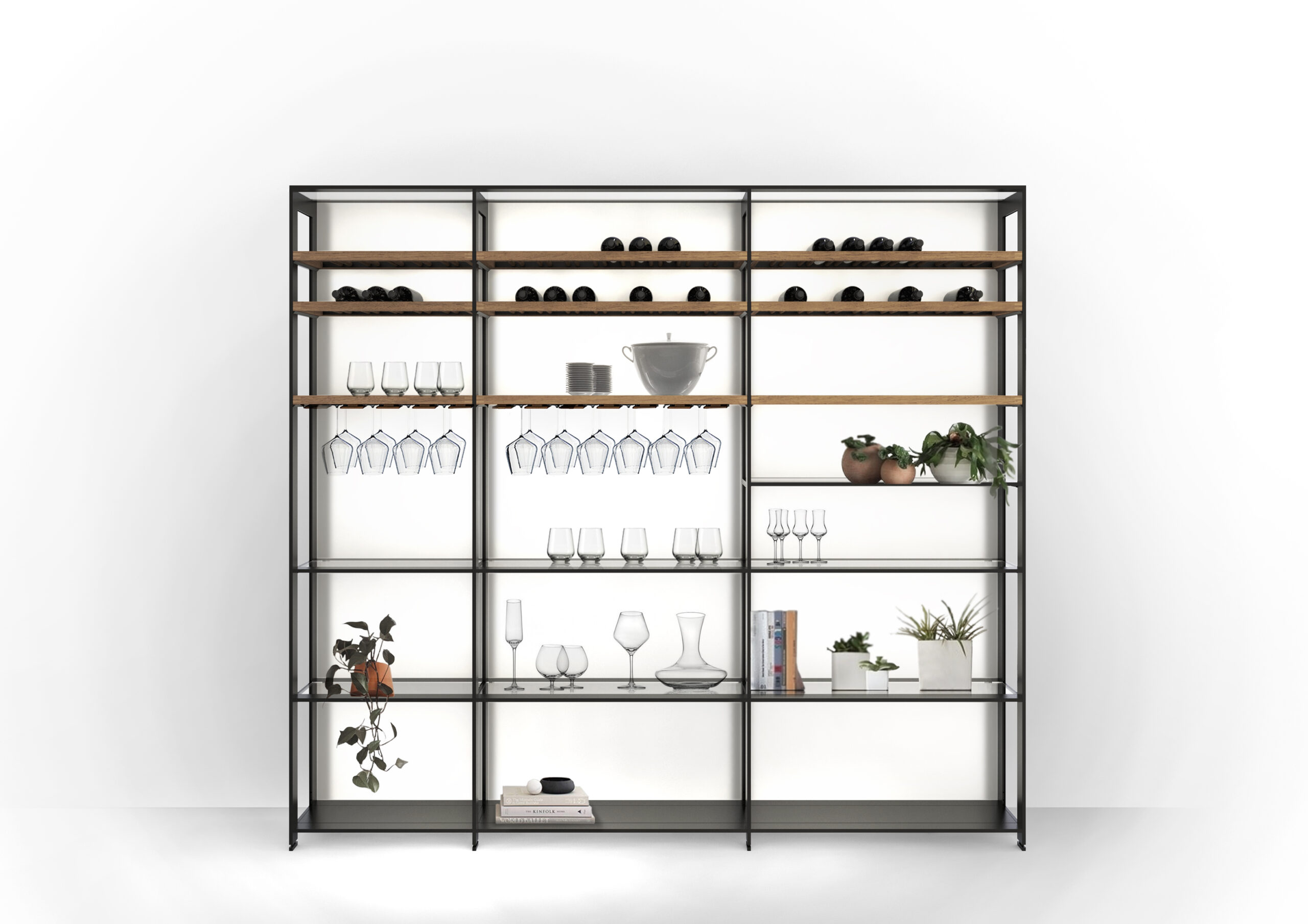 SHELVING UNIT IN ALLUMINIUM
