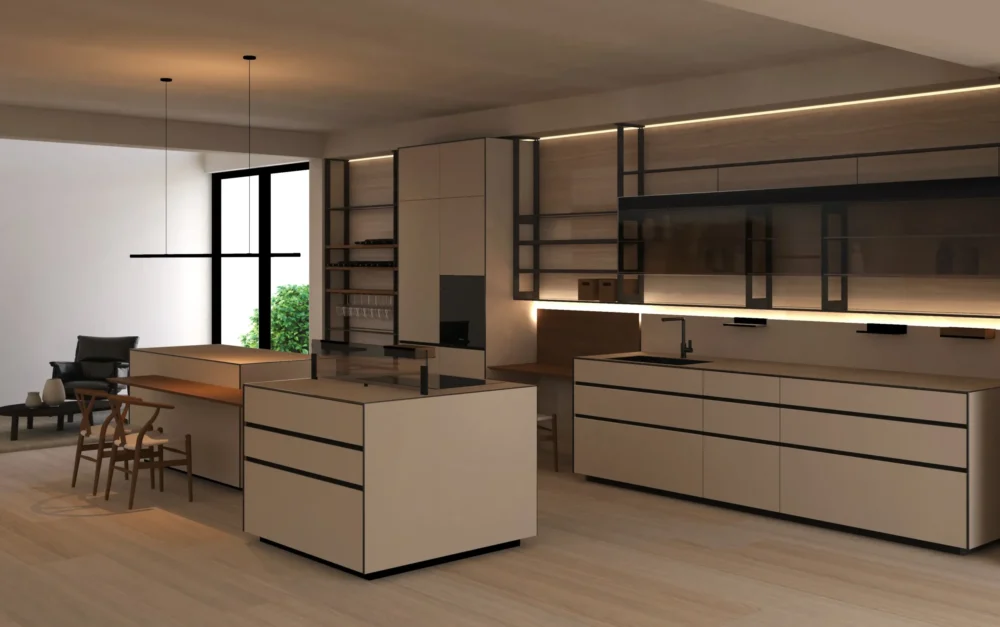 RICICLANTICA OUTLINE XL 3d model renerd industrial Kitchen project inspirations
